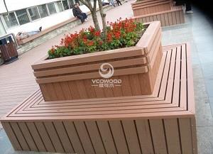 塑木树池座椅的几种搭配方法