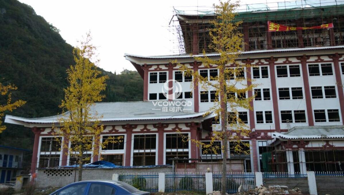 安顺邦拓大楼石英木仿古外墙装饰 (5)